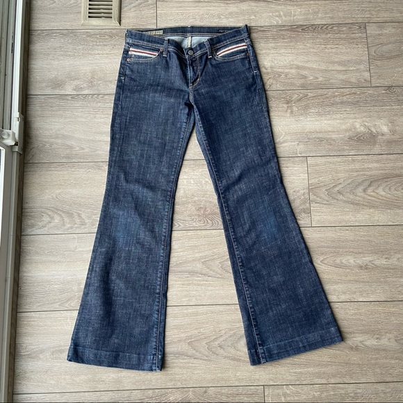 Citizens of Humanity COH Stretch Wide Leg Embroidery Cape Cod 244 Jeans - Picture 2 of 15